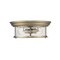 Z-Lite Sonna 2 Light Flush Mount, Heritage Brass And Clear Seedy 727F13-HBR - alternate 2
